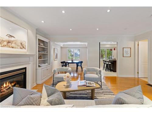 126 Brant Street, Oakville, ON - Indoor Photo Showing Living Room With Fireplace