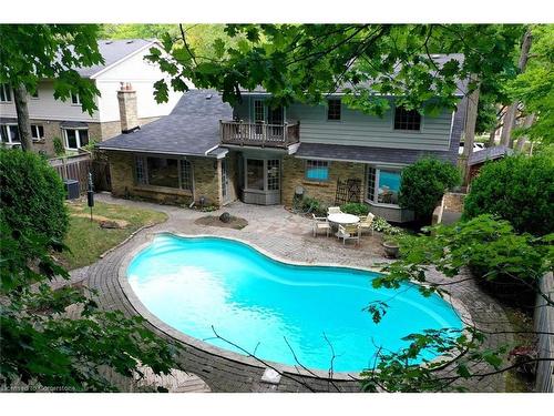 1928 Four Seasons Drive, Burlington, ON - Outdoor With In Ground Pool With Deck Patio Veranda With Backyard