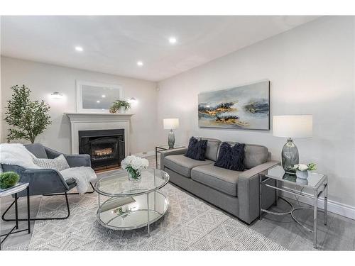 270 Rowntree Drive, Hamilton, ON - Indoor Photo Showing Living Room With Fireplace