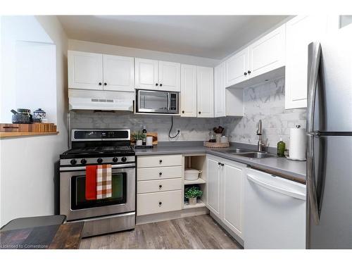 239 East 22Nd Street, Hamilton, ON - Indoor Photo Showing Kitchen With Double Sink