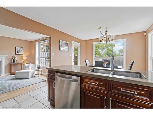 112 Stone Church Road W, Hamilton, ON - Indoor Photo Showing Kitchen With Double Sink