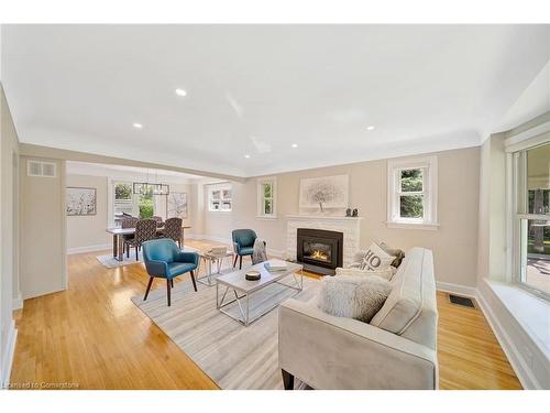 55 East 13Th Street, Hamilton, ON - Indoor Photo Showing Living Room With Fireplace