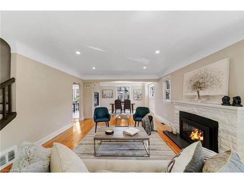 55 East 13Th Street, Hamilton, ON - Indoor Photo Showing Living Room With Fireplace