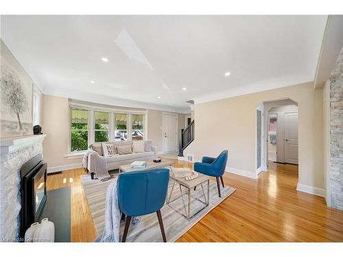 55 East 13Th Street, Hamilton, ON - Indoor Photo Showing Living Room With Fireplace