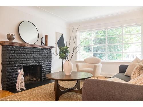 299 Merle Avenue, Burlington, ON - Indoor Photo Showing Living Room With Fireplace