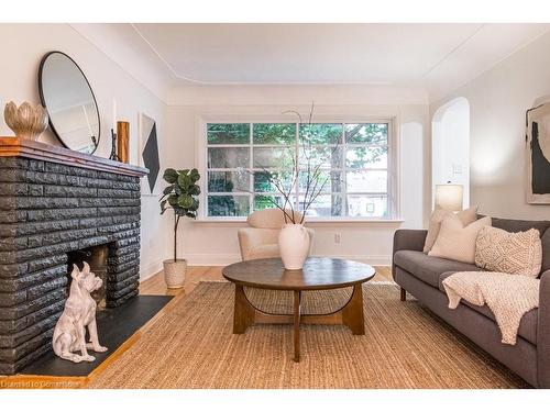 299 Merle Avenue, Burlington, ON - Indoor Photo Showing Living Room With Fireplace