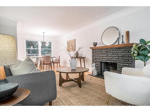 299 Merle Avenue, Burlington, ON - Indoor Photo Showing Living Room With Fireplace