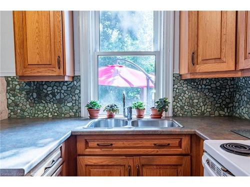 129 Ray Street S, Hamilton, ON - Indoor Photo Showing Kitchen With Double Sink