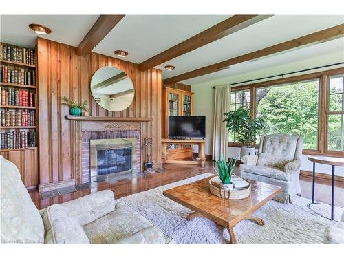 2501 #1 Side Road, Burlington, ON - Indoor Photo Showing Living Room With Fireplace