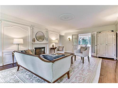 2501 #1 Side Road, Burlington, ON - Indoor Photo Showing Living Room With Fireplace