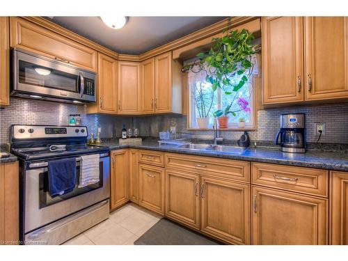 127 Nash Road S, Hamilton, ON - Indoor Photo Showing Kitchen With Double Sink