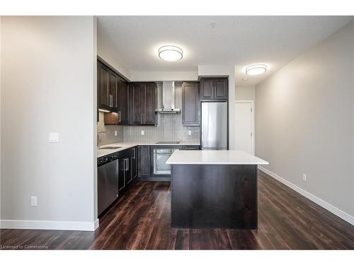 1208-2081 Fairview Street, Burlington, ON - Indoor Photo Showing Kitchen With Stainless Steel Kitchen