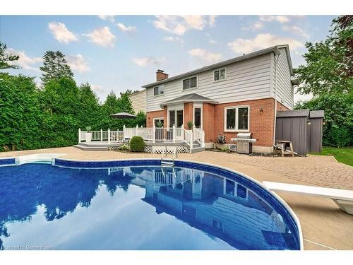 2182 Maplewood Drive, Burlington, ON - Outdoor With In Ground Pool With Deck Patio Veranda With Backyard