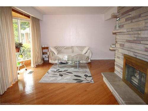 24 Leadale Place, Hamilton, ON - Indoor Photo Showing Living Room With Fireplace