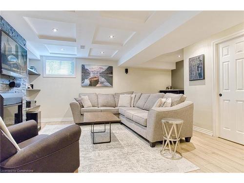 94 Benziger Lane, Stoney Creek, ON - Indoor Photo Showing Living Room With Fireplace