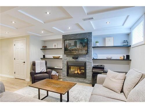 94 Benziger Lane, Stoney Creek, ON - Indoor Photo Showing Living Room With Fireplace