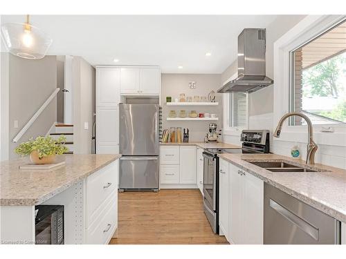 20 Geneva Drive, Hamilton, ON - Indoor Photo Showing Kitchen With Double Sink With Upgraded Kitchen