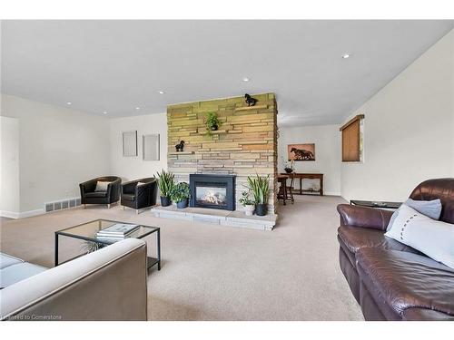 166 Rifle Range Road, Hamilton, ON - Indoor Photo Showing Living Room With Fireplace