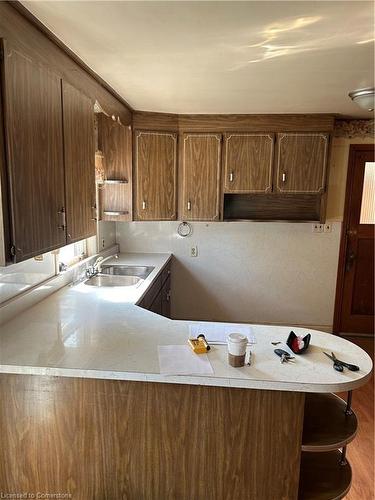 42 Cameron Avenue N, Hamilton, ON - Indoor Photo Showing Kitchen With Double Sink