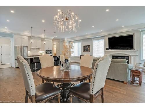 513 Woodview Road, Burlington, ON - Indoor Photo Showing Dining Room With Fireplace