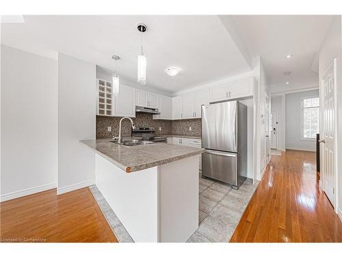 416 Dicenzo Drive, Hamilton, ON - Indoor Photo Showing Kitchen With Double Sink With Upgraded Kitchen