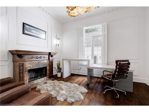 4410 Lakeshore Road, Burlington, ON - Indoor Photo Showing Office With Fireplace