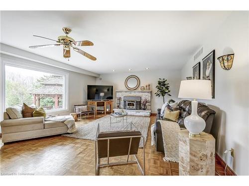 4366 Guelph Line, Burlington, ON - Indoor Photo Showing Living Room With Fireplace