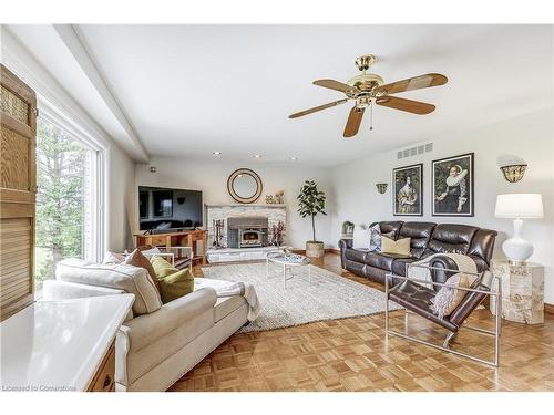 4366 Guelph Line, Burlington, ON - Indoor Photo Showing Living Room With Fireplace