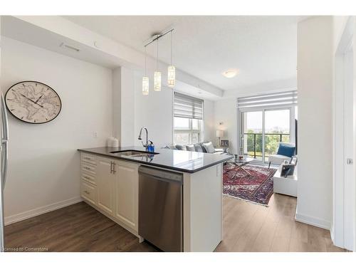 521-101 Shoreview Place, Stoney Creek, ON - Indoor Photo Showing Kitchen With Double Sink