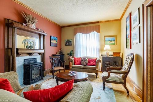 80 Stanley Avenue, Hamilton, ON - Indoor Photo Showing Living Room With Fireplace