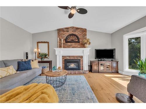 30 Peebles Drive, Freelton, ON - Indoor Photo Showing Living Room With Fireplace