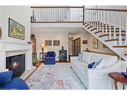 473 Blathwayte Lane, Burlington, ON - Indoor Photo Showing Living Room With Fireplace