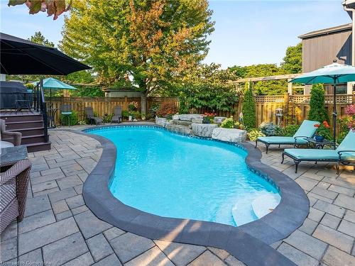 2079 Hunters Wood Drive, Burlington, ON - Outdoor With In Ground Pool With Deck Patio Veranda With Backyard