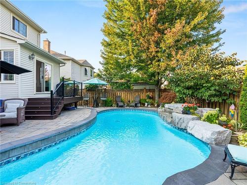 2079 Hunters Wood Drive, Burlington, ON - Outdoor With In Ground Pool With Deck Patio Veranda With Backyard