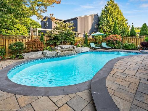 2079 Hunters Wood Drive, Burlington, ON - Outdoor With In Ground Pool With Backyard