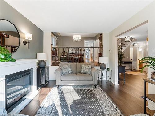 2079 Hunters Wood Drive, Burlington, ON - Indoor Photo Showing Living Room With Fireplace