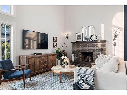 3223 Lakeshore Road, Burlington, ON - Indoor Photo Showing Living Room With Fireplace