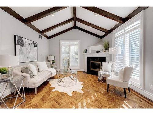 242 Belvenia Road, Burlington, ON - Indoor Photo Showing Living Room With Fireplace