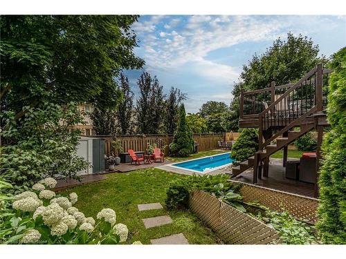 2010 Keller Court, Burlington, ON - Outdoor With In Ground Pool With Backyard