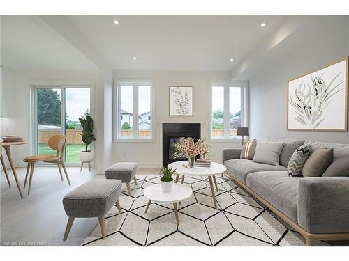 161 Pike Creek Drive, Cayuga, ON - Indoor Photo Showing Living Room With Fireplace