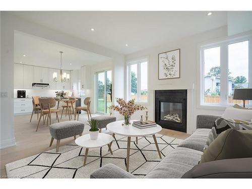 161 Pike Creek Drive, Cayuga, ON - Indoor Photo Showing Living Room With Fireplace