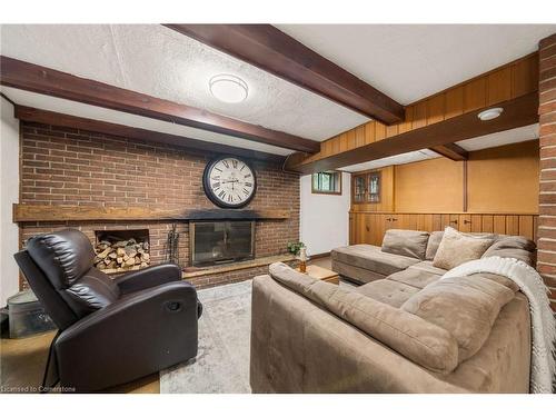 1807 Christopher Road, Mississauga, ON - Indoor Photo Showing Living Room With Fireplace