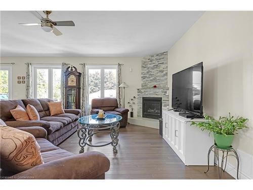 3 Morton Avenue, Brantford, ON - Indoor Photo Showing Living Room With Fireplace