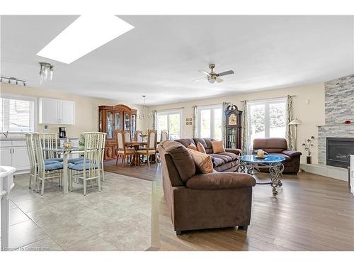 3 Morton Avenue, Brantford, ON - Indoor Photo Showing Living Room With Fireplace