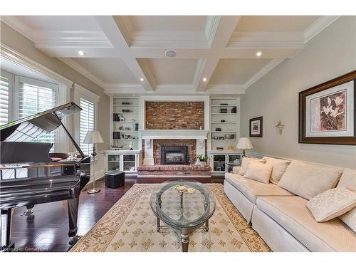 2314 Hoover Court, Burlington, ON - Indoor Photo Showing Living Room With Fireplace