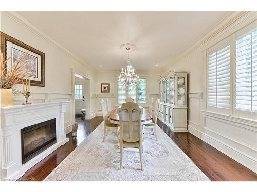 2314 Hoover Court, Burlington, ON - Indoor Photo Showing Dining Room With Fireplace