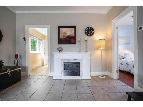 197 Fennell Avenue E, Hamilton, ON - Indoor Photo Showing Living Room With Fireplace