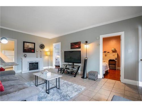 197 Fennell Avenue E, Hamilton, ON - Indoor Photo Showing Living Room With Fireplace