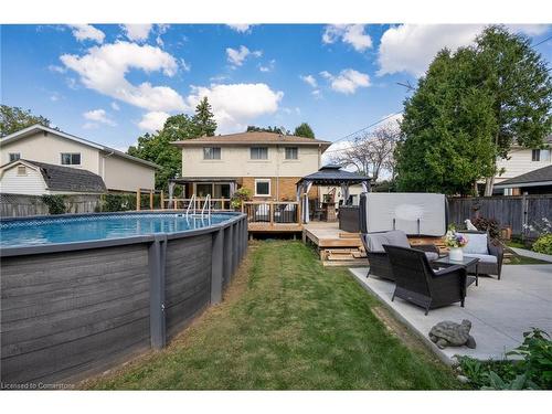 19 Claremount Circle, Welland, ON - Outdoor With Above Ground Pool With Deck Patio Veranda With Backyard With Exterior