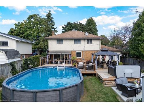 19 Claremount Circle, Welland, ON - Outdoor With Above Ground Pool With Deck Patio Veranda With Backyard With Exterior